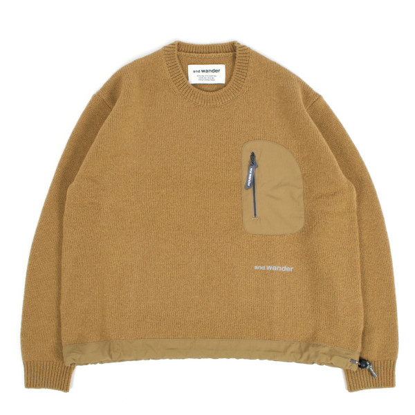 and Wander Shetland Wool Sweater 5745284069 Beige
