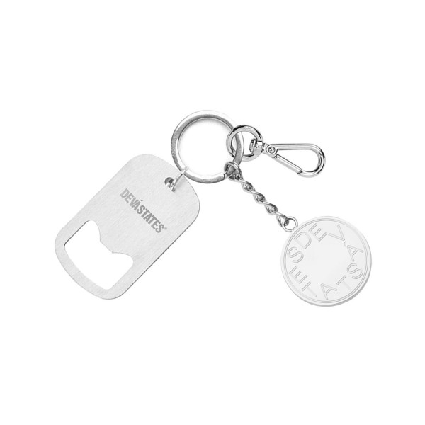 Deva States Bottle Opener Key Chain DSH7G002F26 Silver