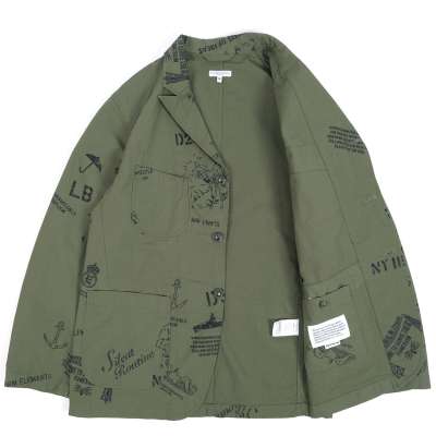 Engineered Garments Graffiti Print Bedford Jacket Engineered Garments Graffiti Print Bedford Jacket