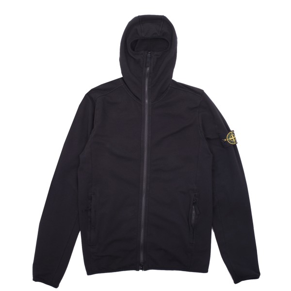 Stone Island Stretch Zip-Up Hooded Sweatshirt