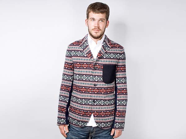 Comme des Garcons Junya Watanabe Man Fair Isle Knit Wool Blazer