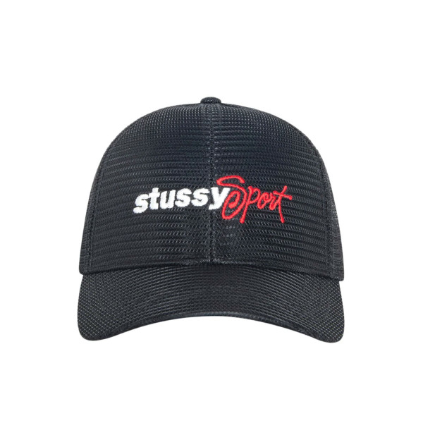 Stussy Mid-Depth Sport Mesh Cap 1311176 Black