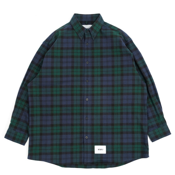 Wtaps BD 02 Lonsleeve Flannel Shirt Green