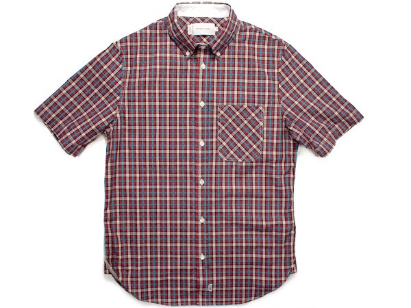 Wings and Horns Shortsleeve Plaid Button Down Shirt