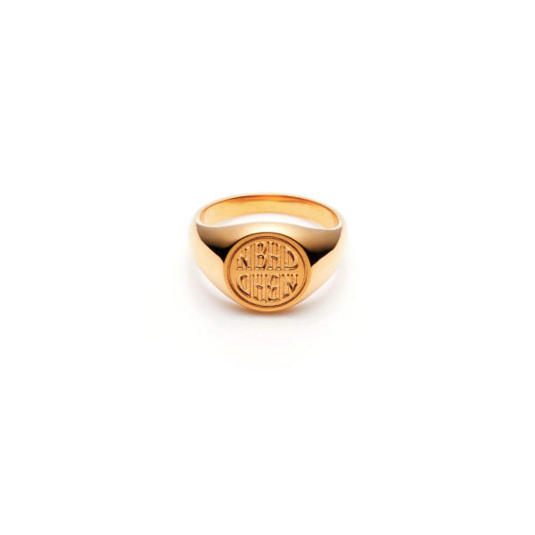 Neighborhood Gold Signet Ring 232IVNH-AC04