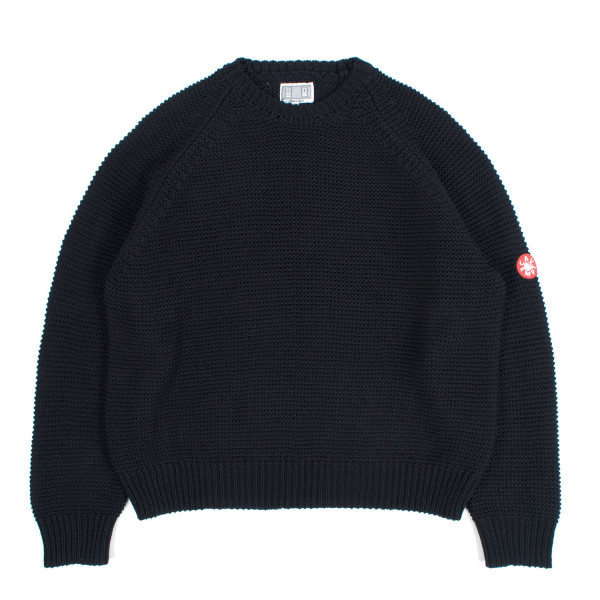 Cav Empt Reglan Sleeve Cotton Knit Sweater CES28KN04 Black