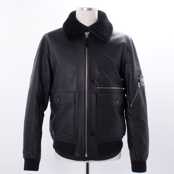 Stone Island Shadow Leather Flight Jacket