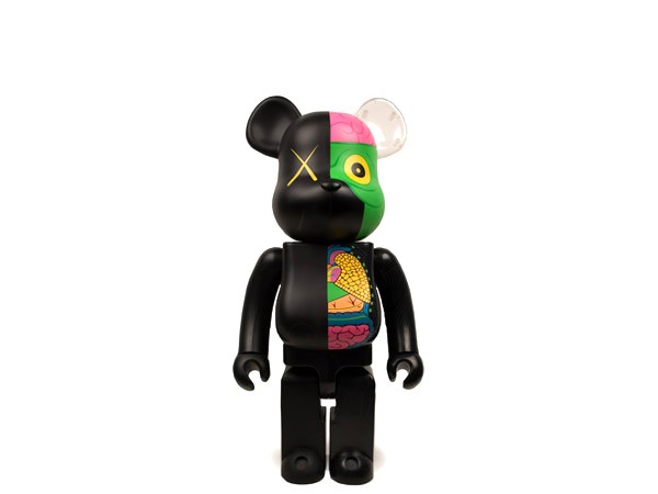 Original Fake Kaws Companion Bearbrick Black - 400