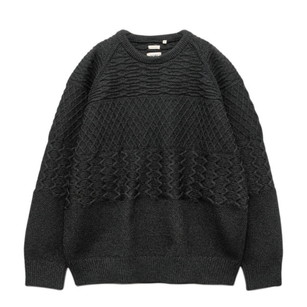 Nanamica Crew Neck Knit Sweater S25FJ014 Black