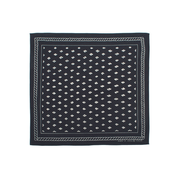 Visvim Cotton Silk Chambray Bandana 04 Black 0125103003001