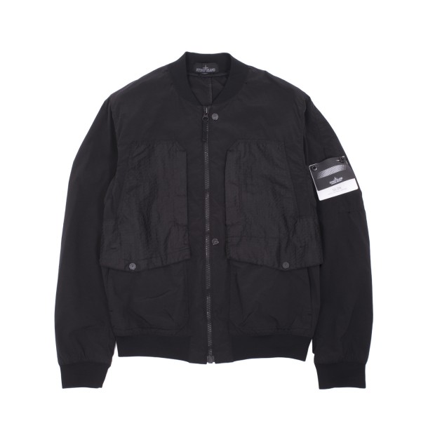 Stone Island Shadow Silon Garment Dyed Single Layer Bomber Jacket