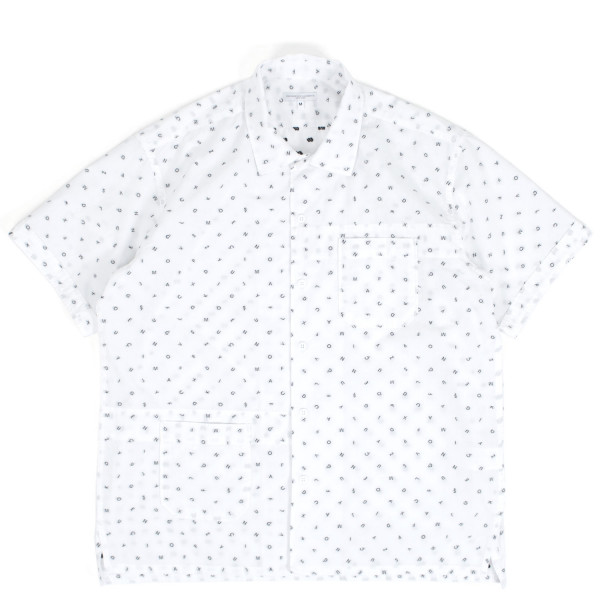 Engineered Garments Alphabet Embroidery Camp Shirt 26S1A004-DO001 White