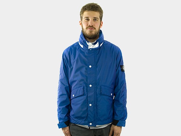 Stone island sale reflective jacket blue