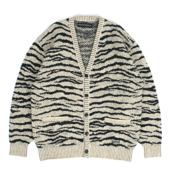 Wacko Maria Tiger Mohair Cardigan 25FW-WMK-KN06 Ivory
