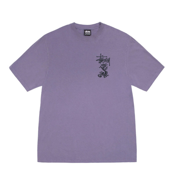 Stussy Double Dragon Pigment Dyed T-Shirt 1905113 Grape