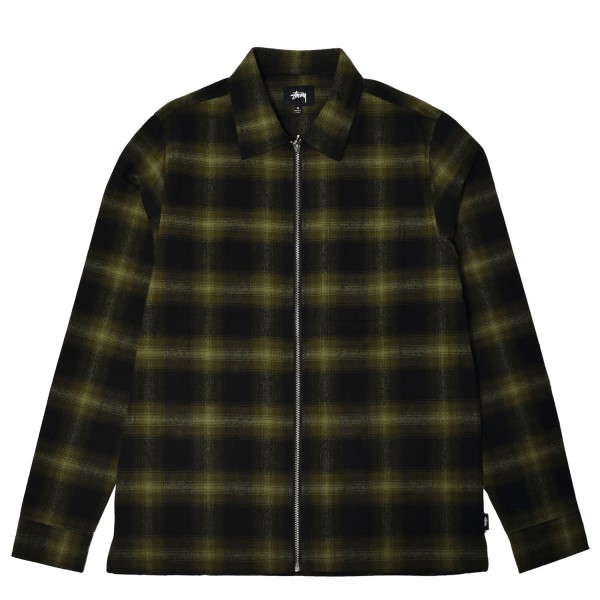 STUSSY Zip Up Shadow Plaid Ls Shirt