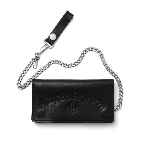 Neighborhood Leather Trucker Wallet 261PKNH-AC03 Black