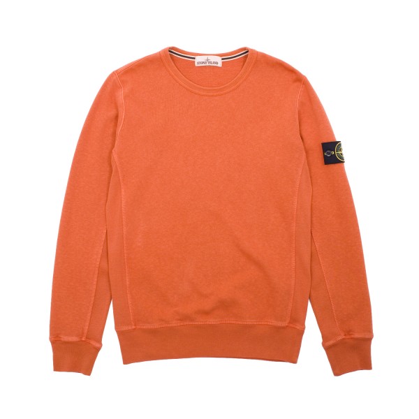 Stone Island Malfile Fleece Garment Dye Crewneck Sweatshirt