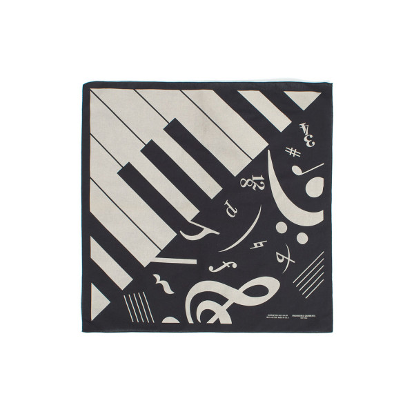 Engineered Garments Piano Printed Bandana RV353 Black