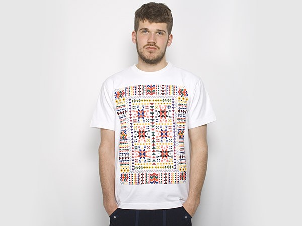 White Mountaineering Quilt Pattern T-Shirt