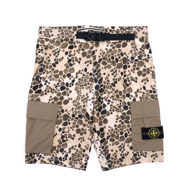 Stone Island Alligator Camo Bermuda Shorts