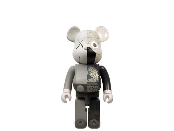 Original Fake Kaws Companion Bearbrick Grey - 400