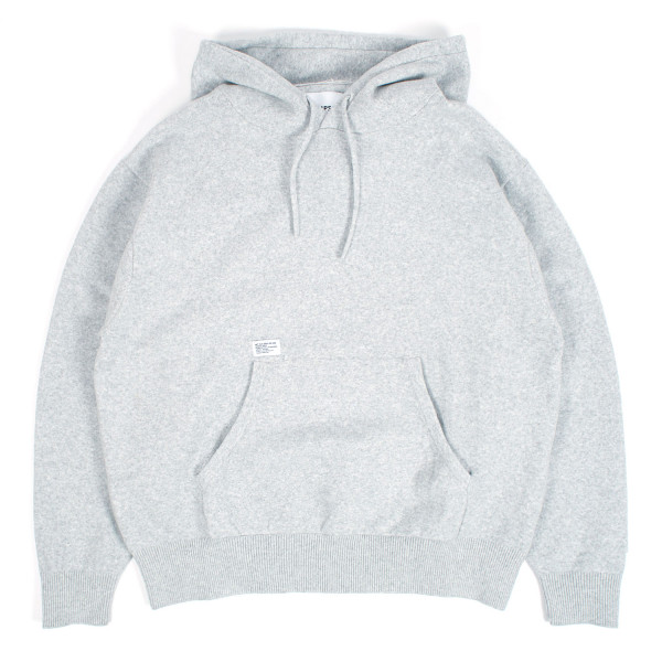Wtaps Jersey Knit Hooded Sweater 252FZDT-KNM02 Grey