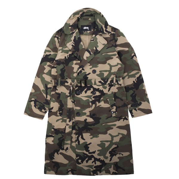 Stussy Double Breasted Trench Coat