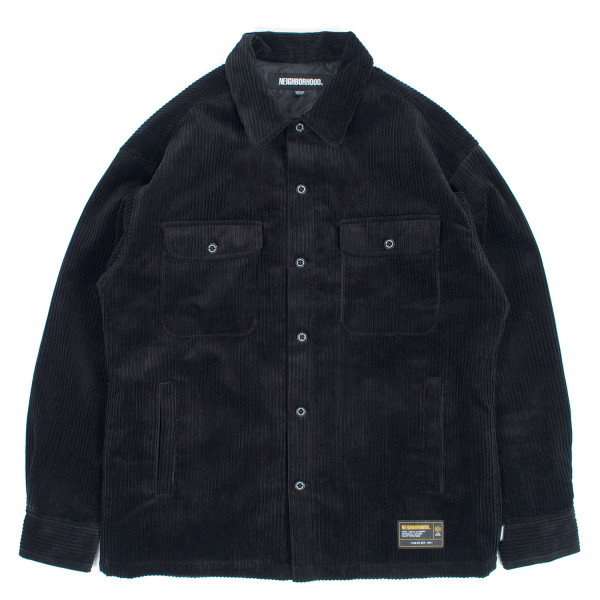 Neighborhood Corduroy CPO Overshirt 252TSNH-SHM05 Black