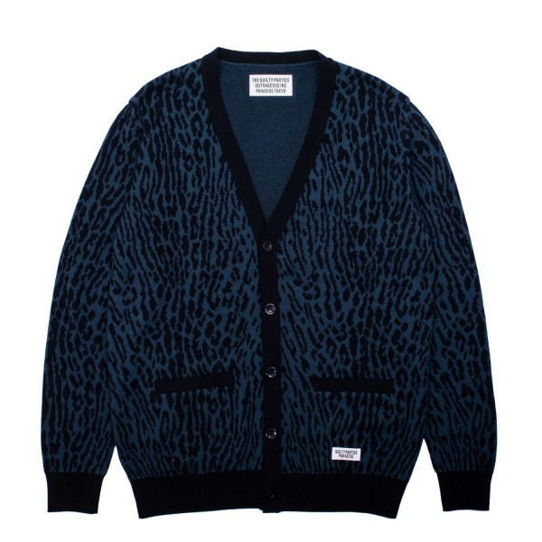 Wacko Maria Leopard Jacquard Cardigan