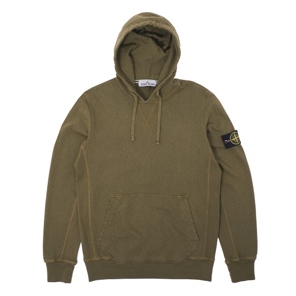 Stone Island Garment Dyed Hooded Sweatshirt