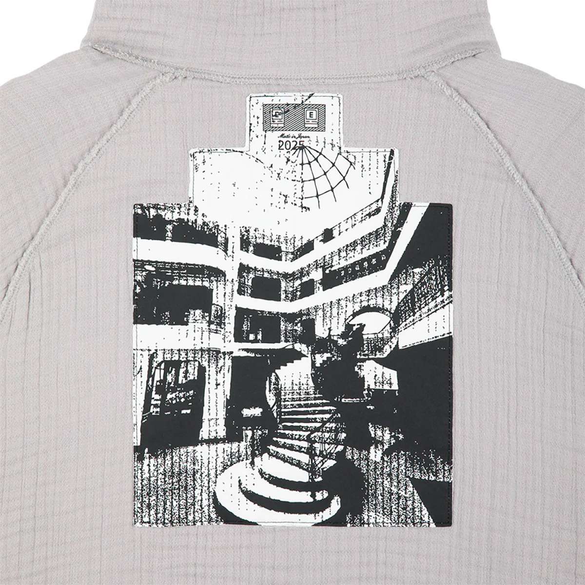 【極美品】cavempt GAUZE CREW NECK C.E CAVEMPT】 PATCHED GAUZE SHORT SLEEVE CREW NECK