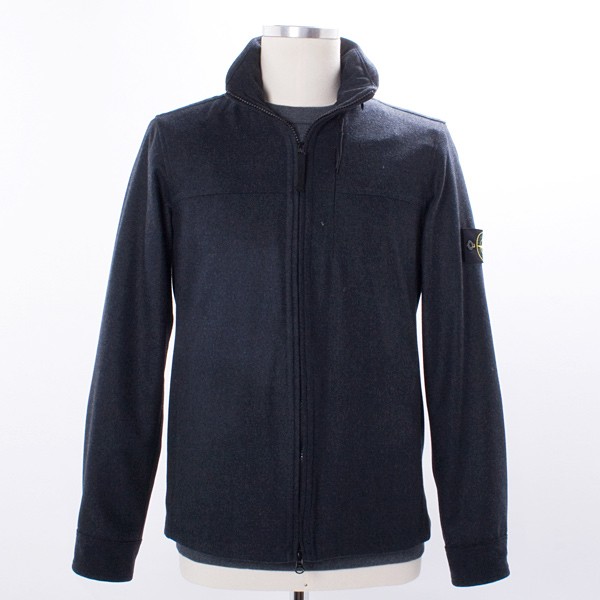 Stone Island Melange Wool Poly Bionic Finish Overshirt