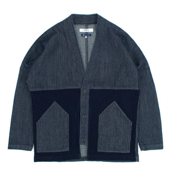 FDMTL Indigo Rinse Cardigan Jacket FA26TP13R Indigo
