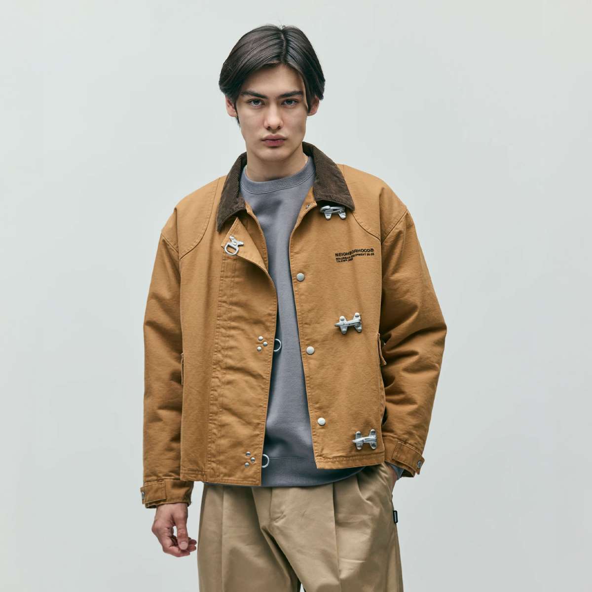 ジャケット・アウター neighborhood fireman jacket XL Neighborhood Men's Fireman Jacket in Camel Neighborhood