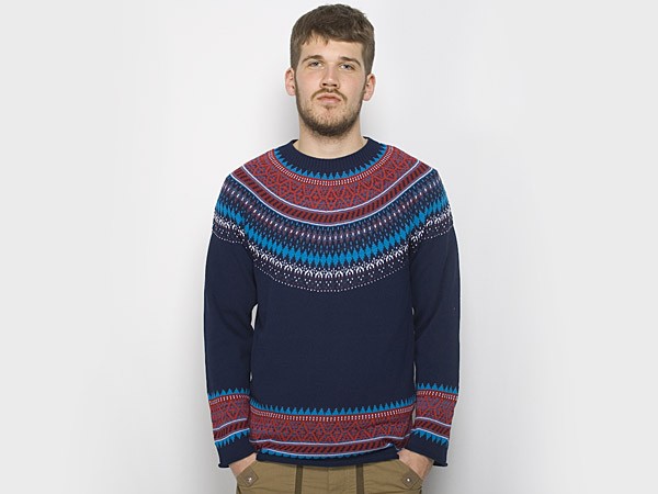 White Mountaineering Spear Pattern Jacquard Sweater
