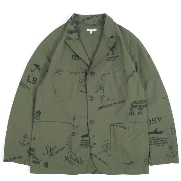 Engineered Garments Graffiti Print Bedford Jacket 24S1D005