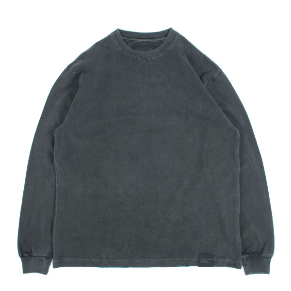 Neighborhood Pigment Dyed Crewneck Longsleeve T-Shirt 261FPNH-CSM12 Black