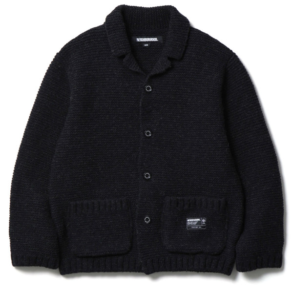 Neighborhood Shetland Knit Jacket 252FUNH-KNM01 Black