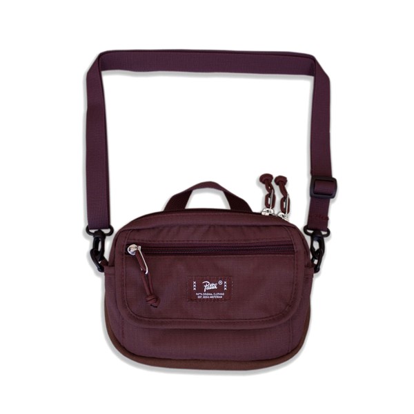 burgundy side bag