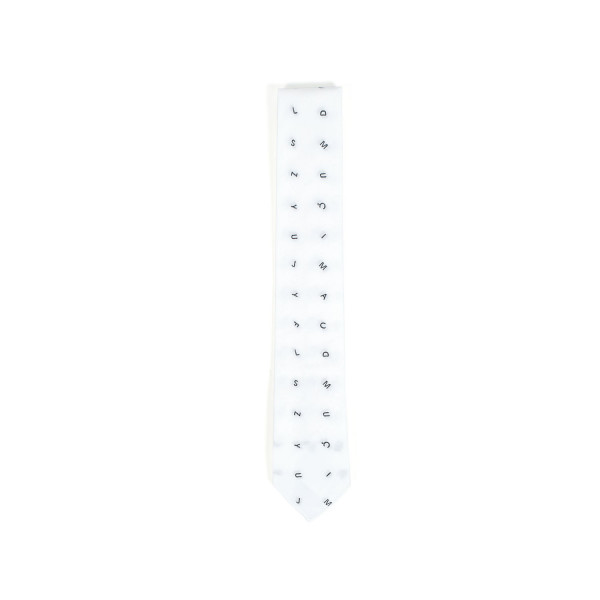 Engineered Garments Alphabet Embroidery Narrow Tie 26S1H063-DO001 White