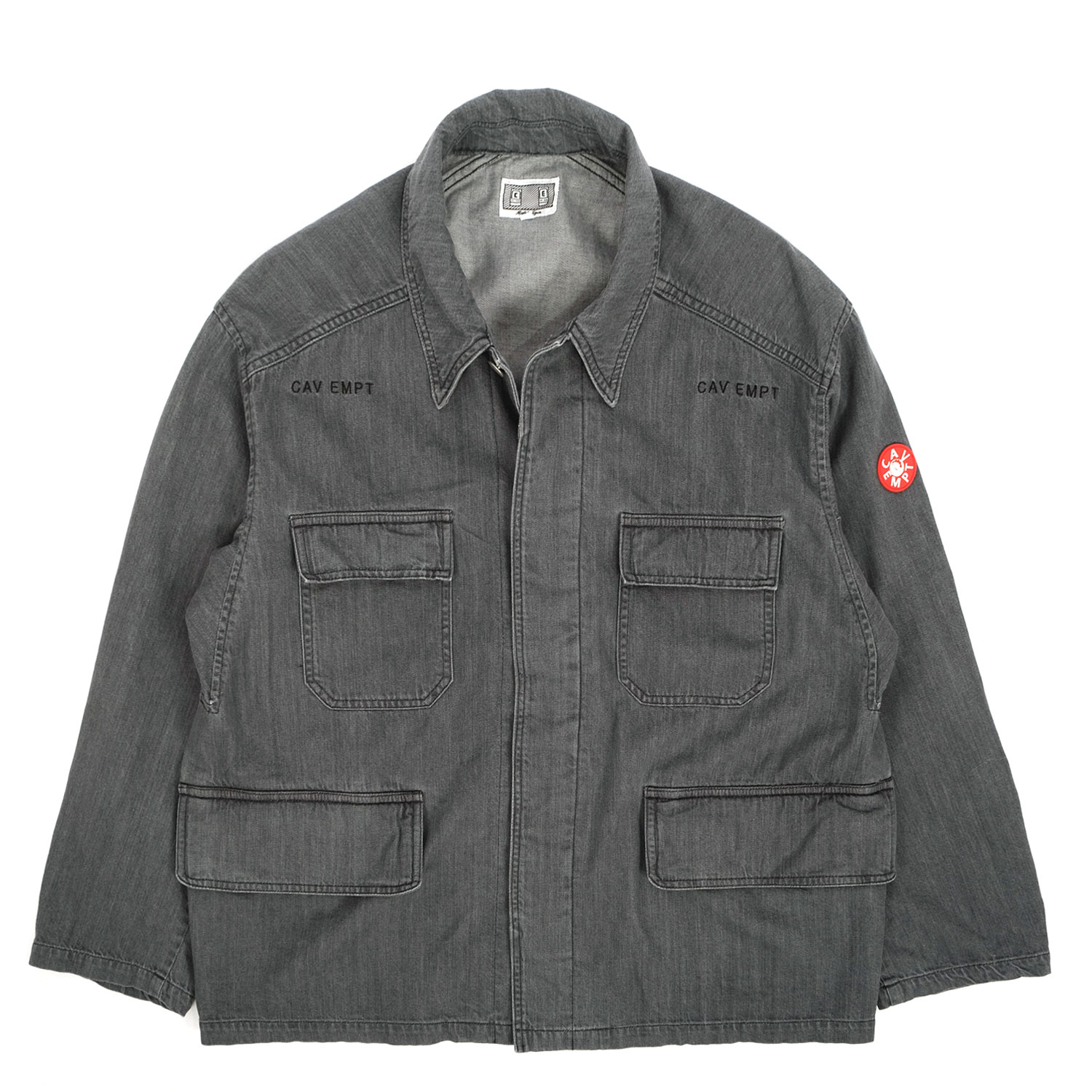 Cav Empt Washed Black Denim Jacket | FIRMAMENT - Berlin Renaissance