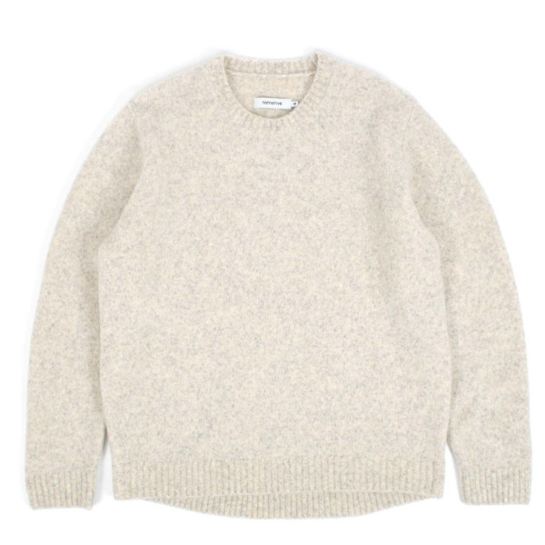 Nonnative Hiker Wool Boucle Knit Crew Sweater NN-K4904 Natural