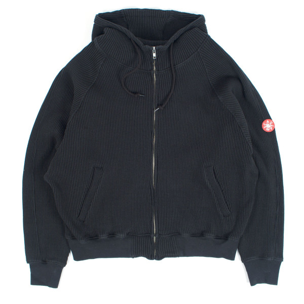 Cav Empt Wide Rib Big Heavy Zip Hooded Sweatshirt CES29CS14 Black