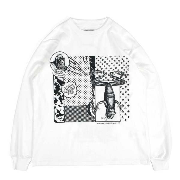 Ecstatic Research Service Longsleeve T-Shirt 26AW-EX-22 White