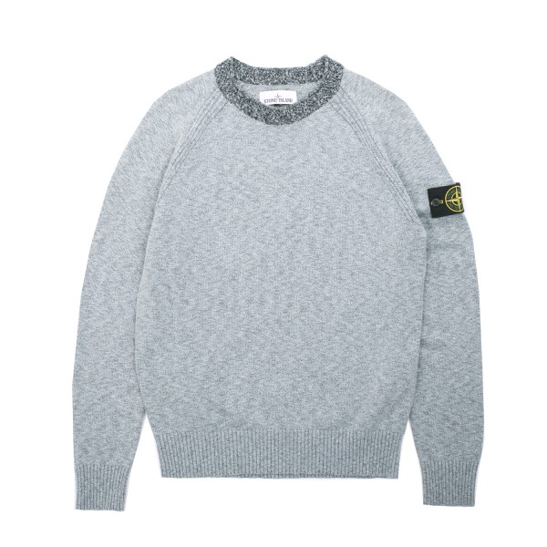 Stone Island Melange Knit Crewneck Sweater