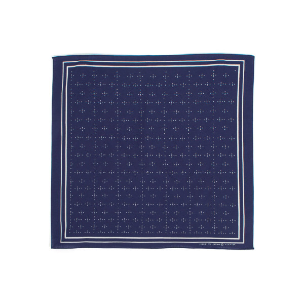 Visvim Cotton Silk Chambray Bandana 02 Navy 0125103003001