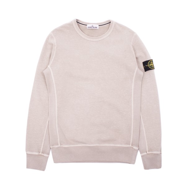 Stone Island Malfile Fleece Garment Dye Crewneck Sweatshirt