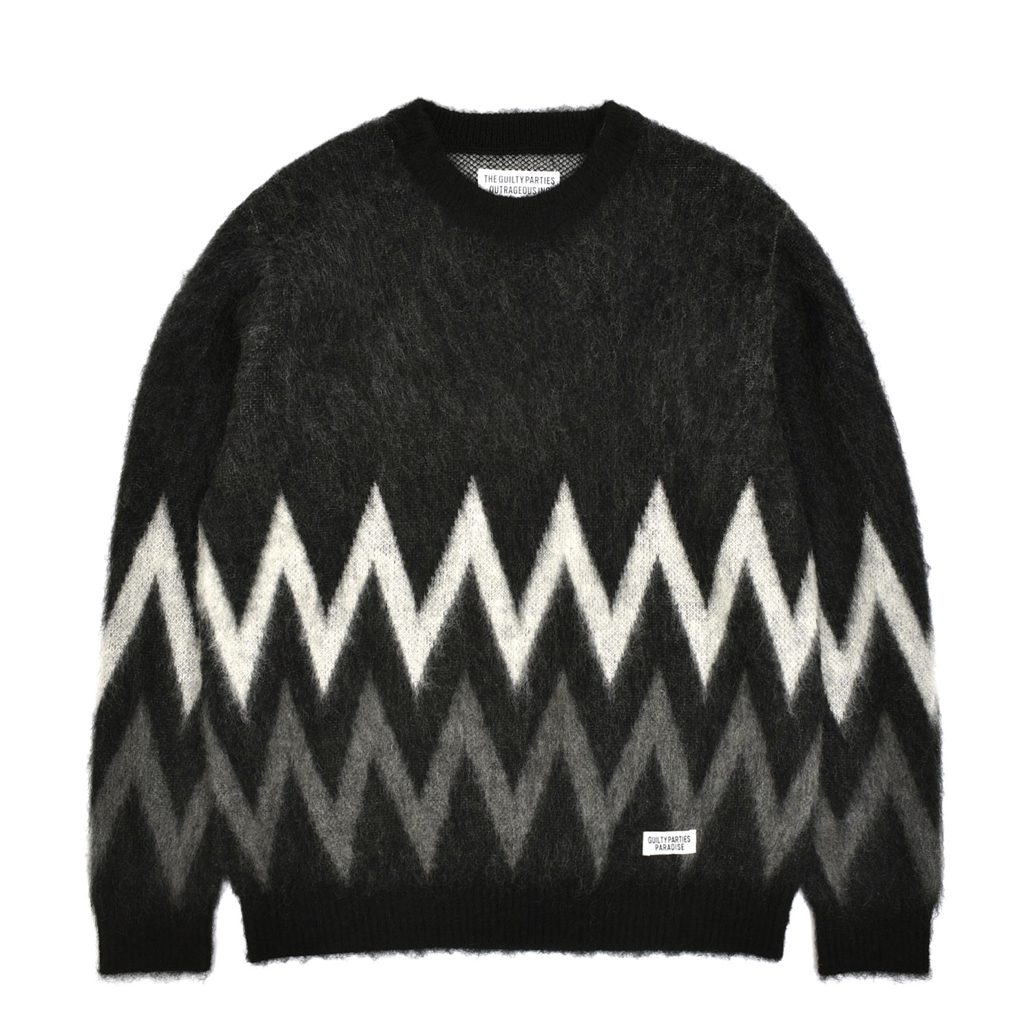 Wacko Maria Zigzag Mohair Crewneck Sweater | FIRMAMENT - Berlin