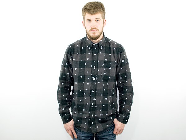 Uniform Experiment Block Check Star Print B.D. Shirt